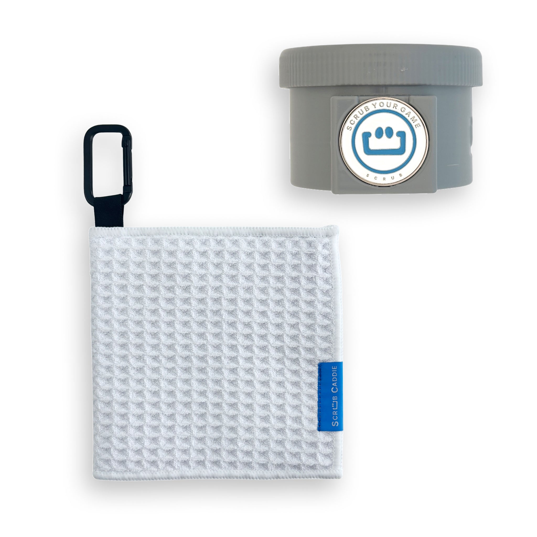 SCRUB CADDIE DUO | Portable Golf Ball + Club Cleaner